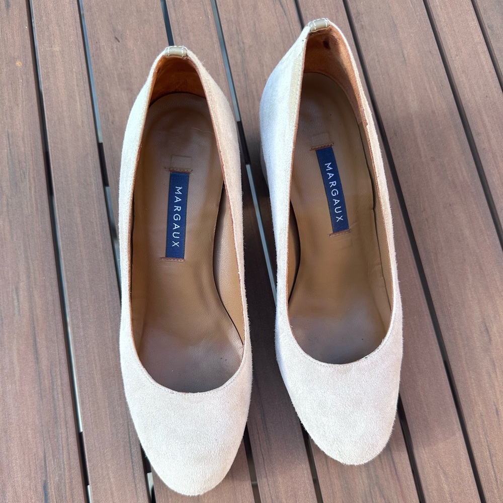 Margaux suede pump, light beige 36N